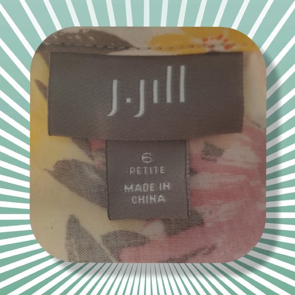 J. Jill floral sleeveless summer dress size M - Picture 4 of 6